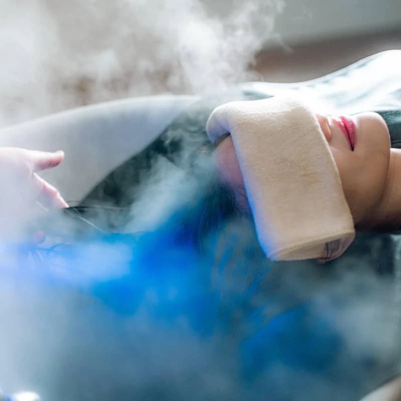 Scalp scrub and keratin treatment